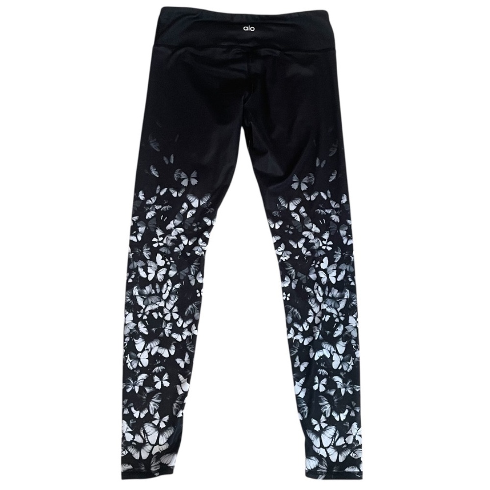 Alo Yoga Black and White  Butterfly Leggings Women’s Size S - Picture 3 of 9